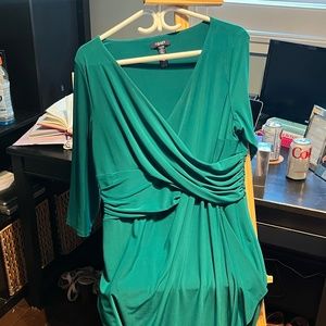 Gorgeous Emerald Green wrap Dress